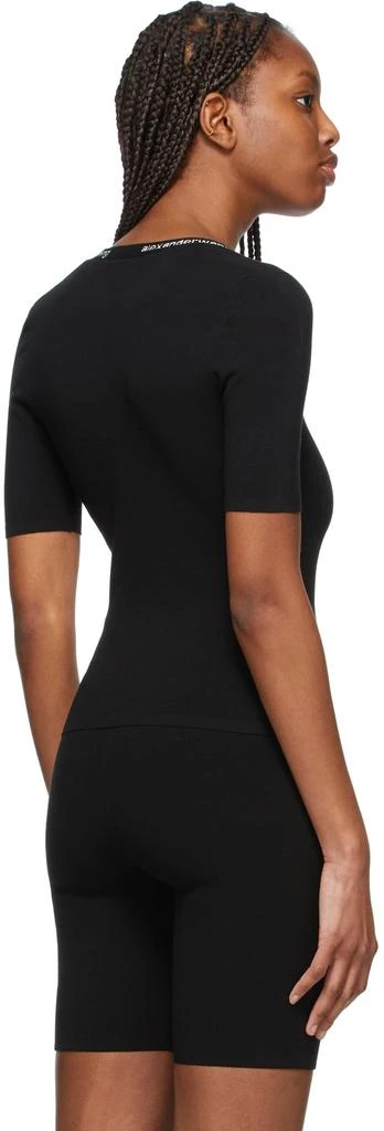 商品Alexander Wang|Black Logo Bodycon T-Shirt,价格¥1615,第3张图片详细描述