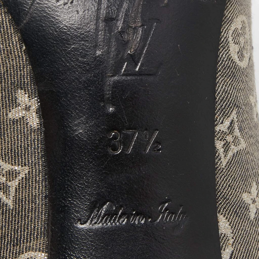 Louis Vuitton Grey Monogram Idylle Canvas and Leather Cap Toe Pumps Size 37.5 商品
