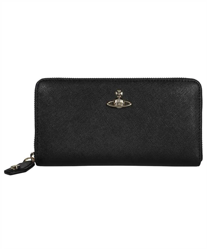 商品Vivienne Westwood|Vivienne Westwood SAFFIANO CLASSIC ZIP ROUND Wallet,价格¥1982,第1张图片