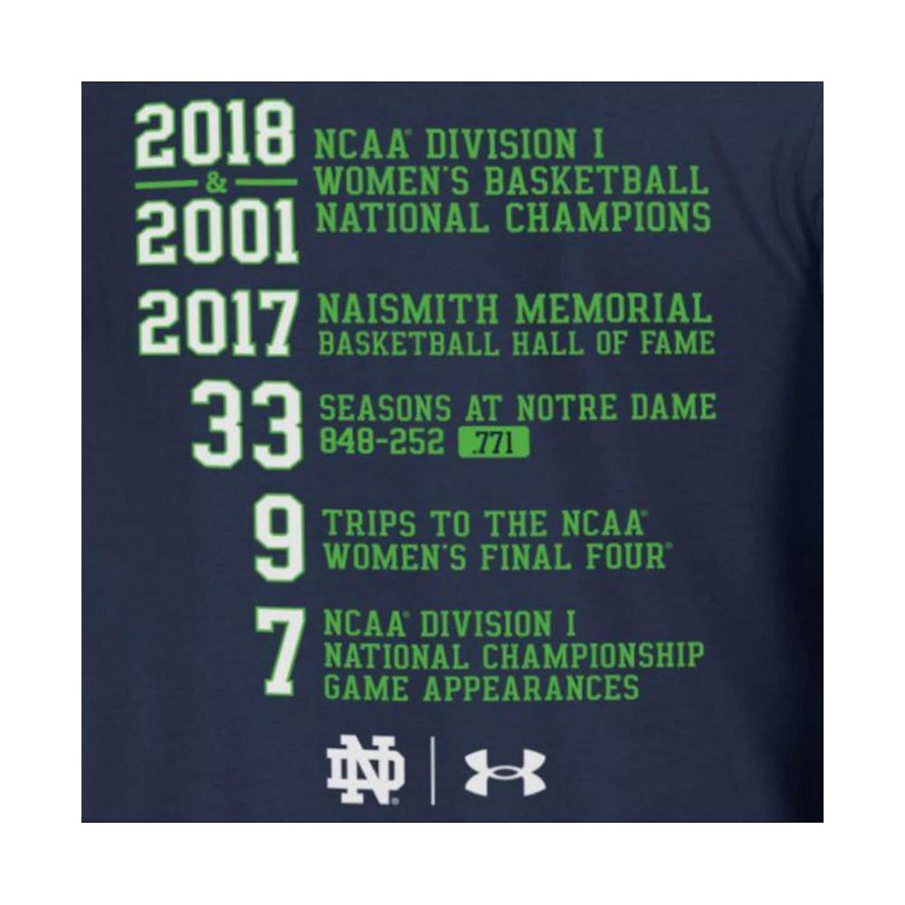 Women's Navy Notre Dame Fighting Irish Muffet McGraw Legend T-shirt商品第4张图片规格展示