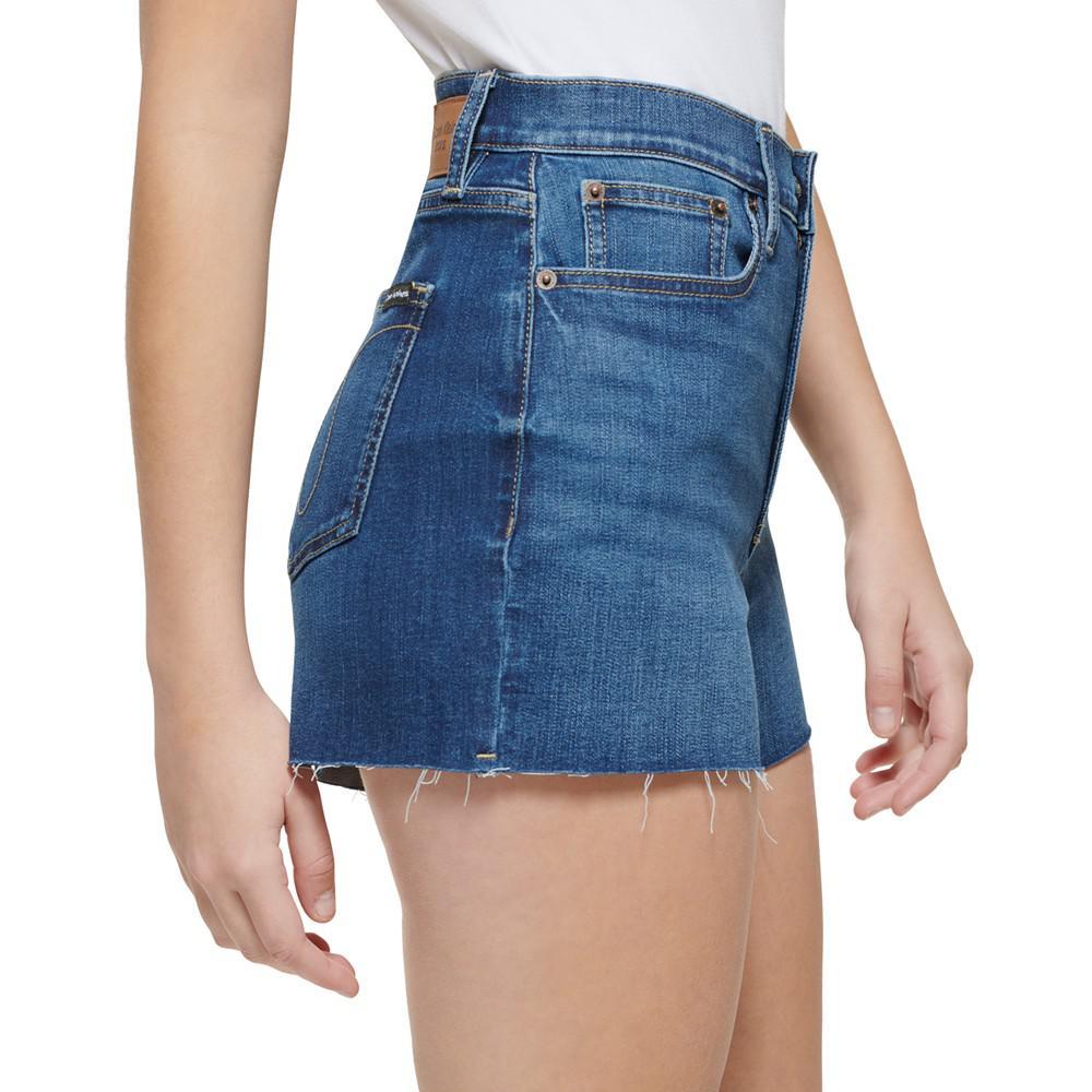 商品Calvin Klein|High-Rise Cutoff Denim Shorts,价格¥132,第5张图片详细描述