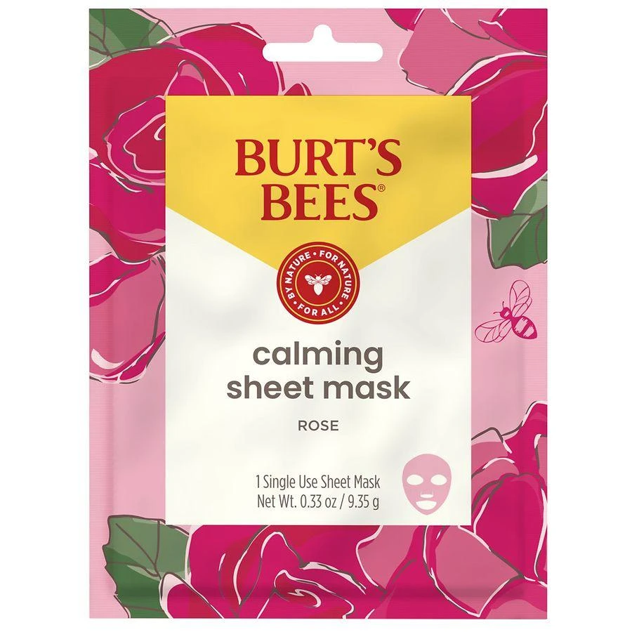 商品Burt's Bees|Calming Sheet Mask Rose,价格¥23,第1张图片