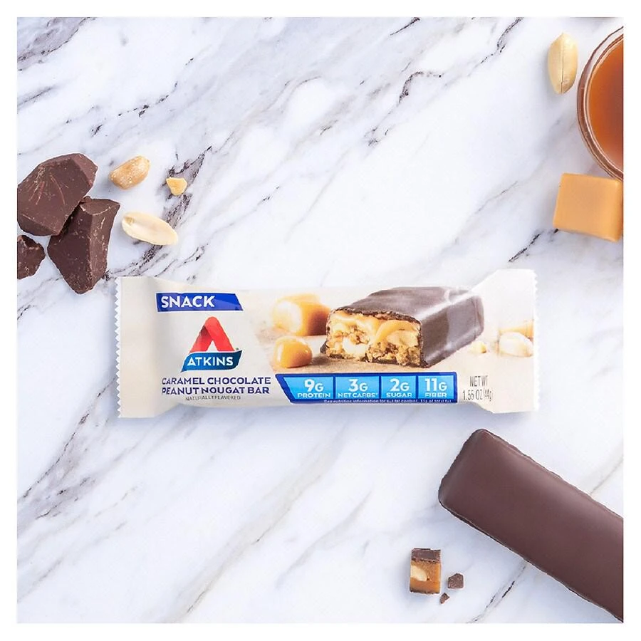 商品Atkins|Snack Bars Caramel Chocolate Peanut Nougat,价格¥62,第4张图片详细描述