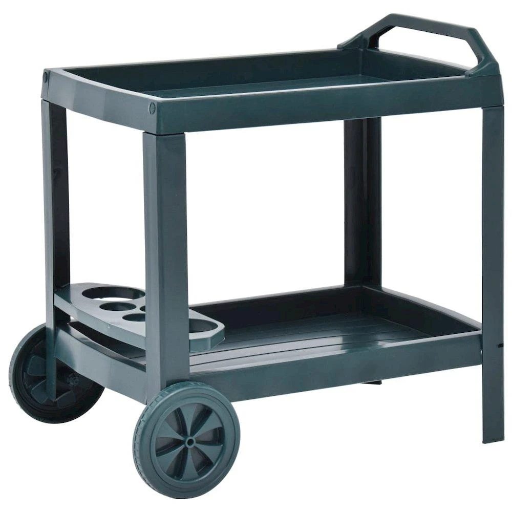 商品vidaXL|Beverage Cart Green 27.2"x20.9"x28.3" Plastic, 48812,价格¥886,第1张图片