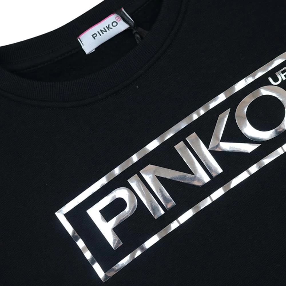 商品PINKO|Black Shiny Logo Sweatshirt,价格¥147,第2张图片详细描述