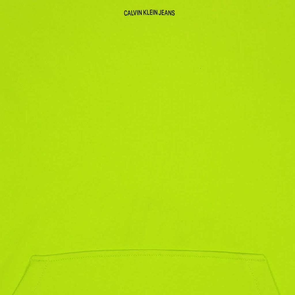Calvin Klein Mens Green Organic Cotton Micro Logo Hoodie, Size Medium商品第3张图片规格展示