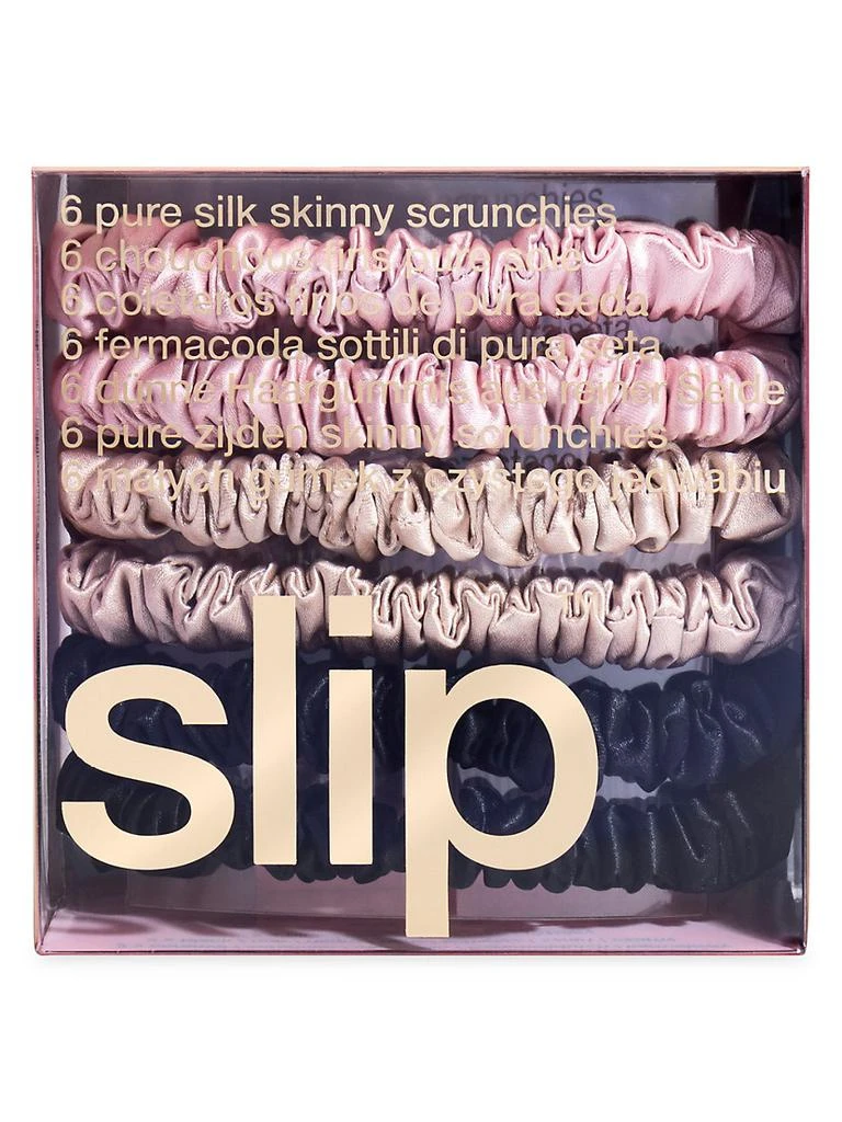 商品Slip|6-Pack Pure Silk Skinny Scrunchies,价格¥288,第2张图片详细描述