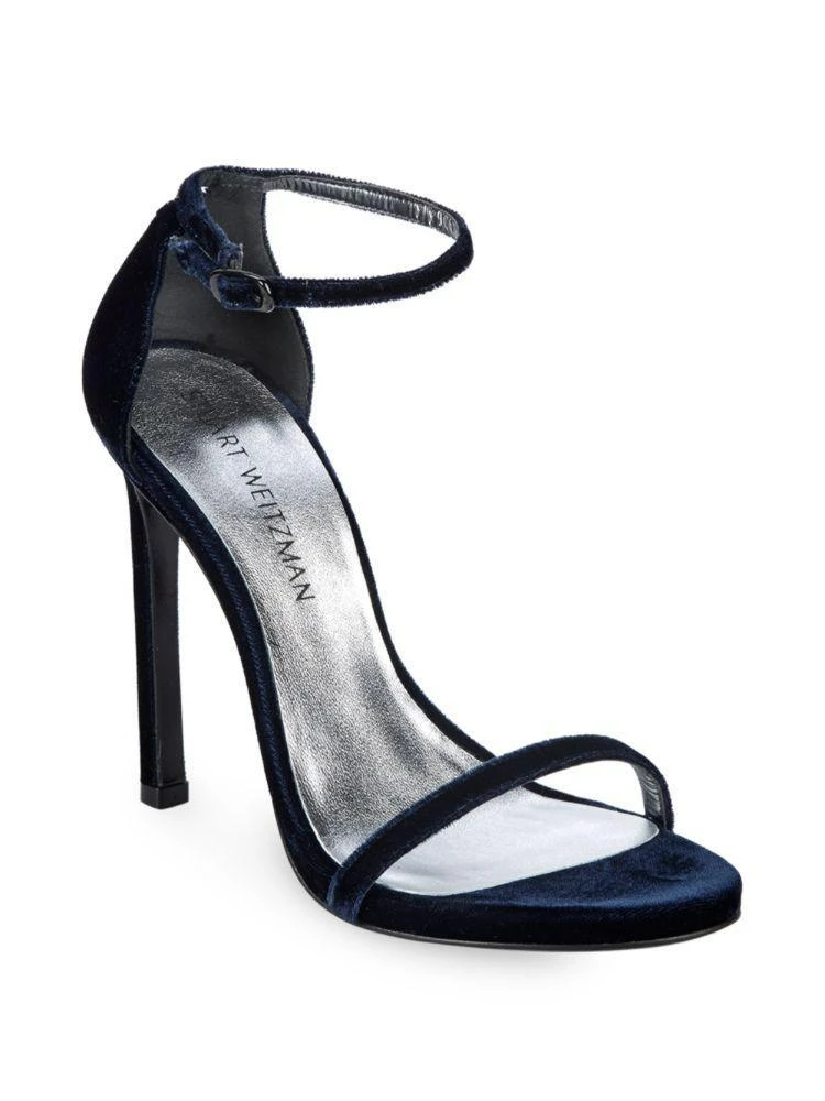 商品Stuart Weitzman|丝绒系带高跟凉鞋,价格¥1254,第1张图片