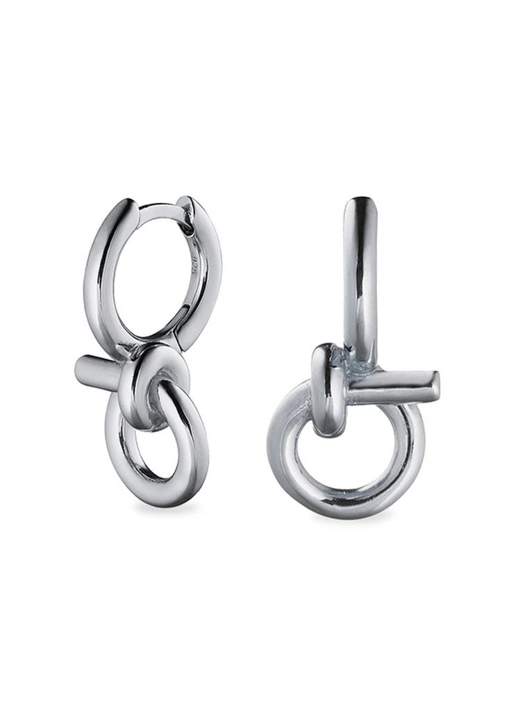 商品[国内直发] [国内直发] OTIUMBERG|【瑕疵一侧耳扣无法扣】Tied sterling silver hoop earrings,价格¥1053,第1张图片