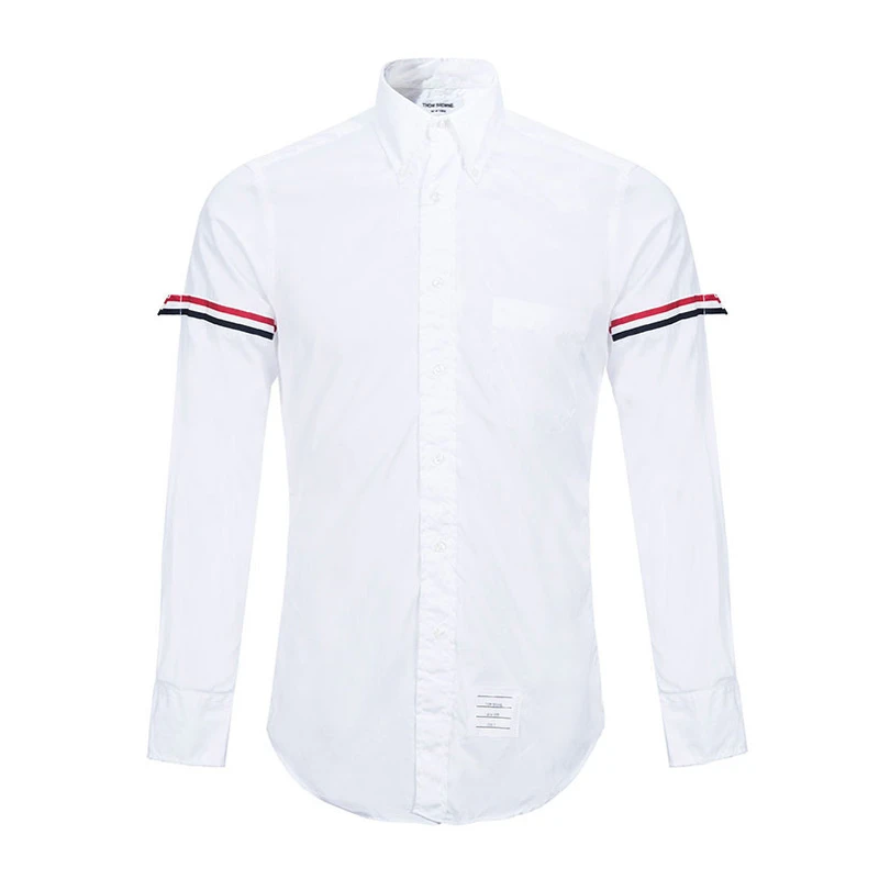 商品Thom Browne|Thom Browne 男士白色棉质衬衫 MWL150E-00906-114,价格¥2804,第1张图片