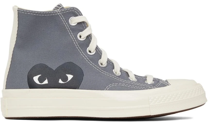 商品Comme des Garcons|Grey Converse Edition Half Heart Chuck 70 High Sneakers,价格¥1199,第1张图片