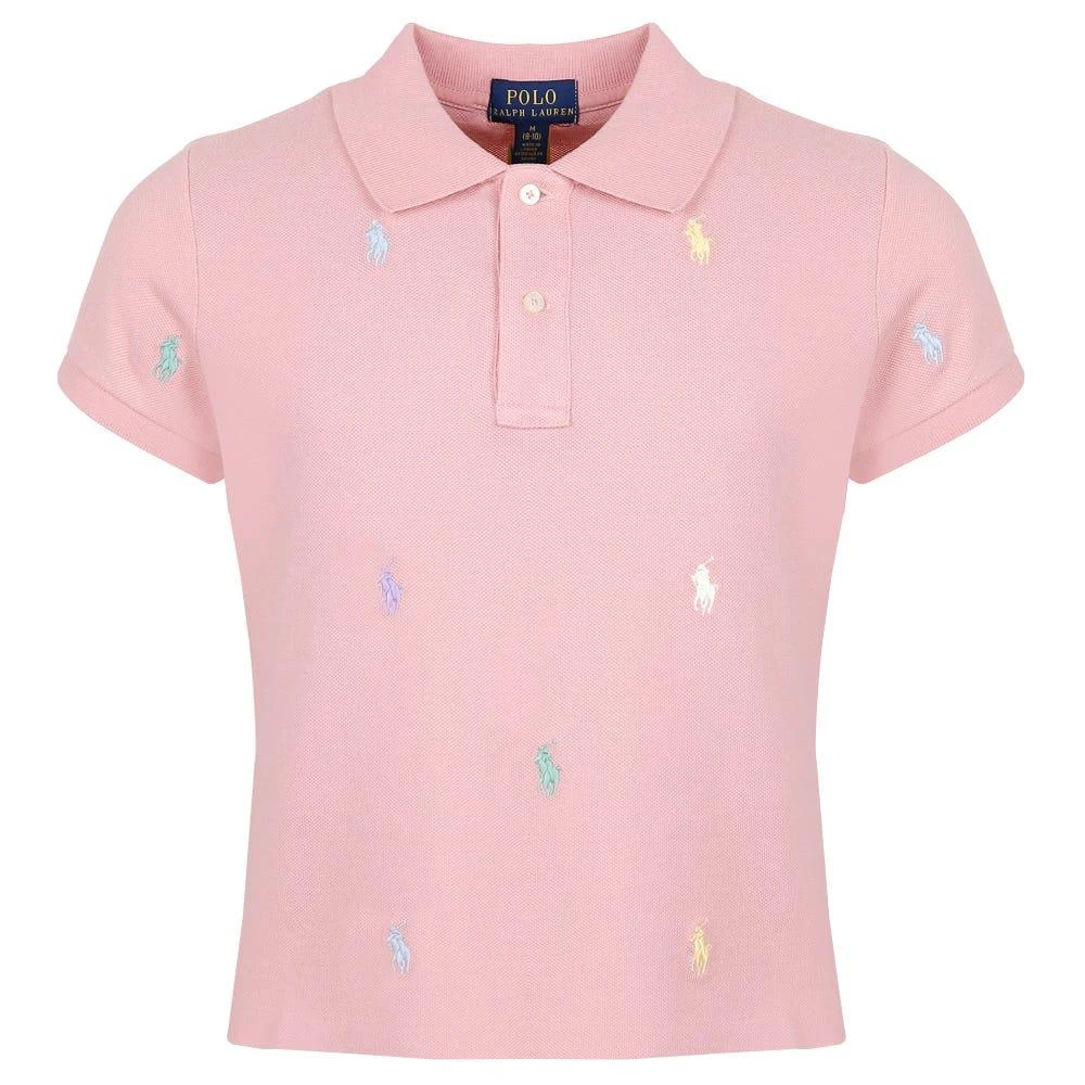 商品Ralph Lauren|Pink Repeat Pony Logo Polo Shirt,价格¥287,第1张图片