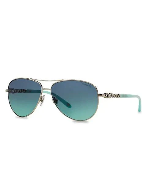 商品Tiffany & Co.|58MM Aviator Sunglasses,价格¥3109,第2张图片详细描述