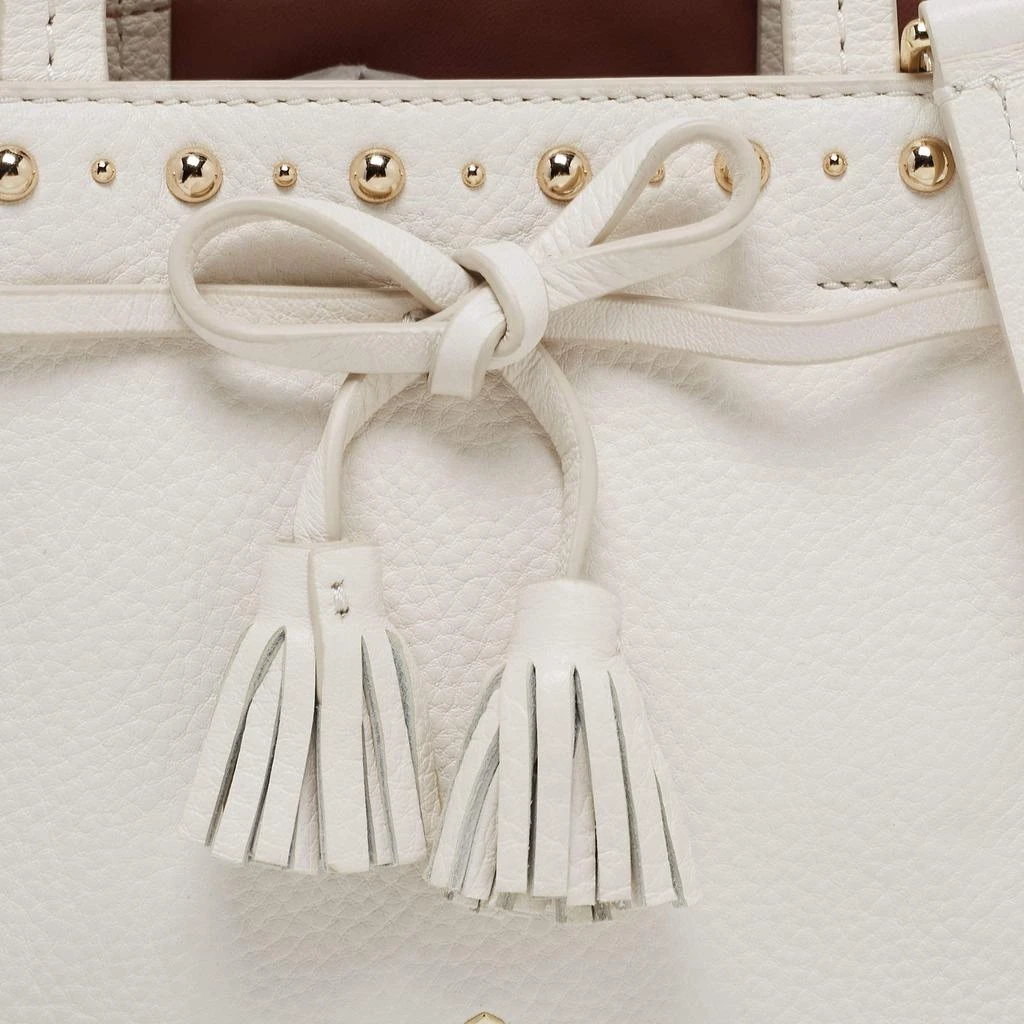 商品Kate Spade|Kate Spade White Leather Holden Street Lanie Studded Tassel Tote,价格¥1330,第5张图片详细描述
