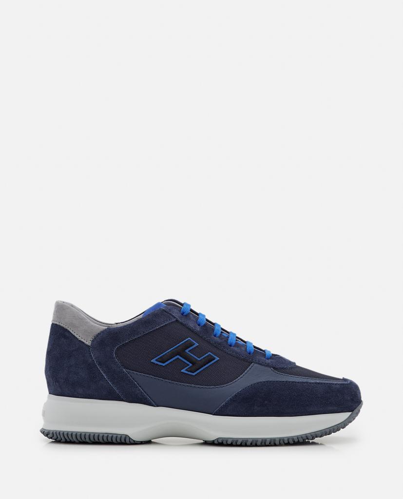 商品hogan|"HOGAN INTERACTIVE H FLOCK" LEATHER MESH SNEAKERS,价格¥3553,第1张图片