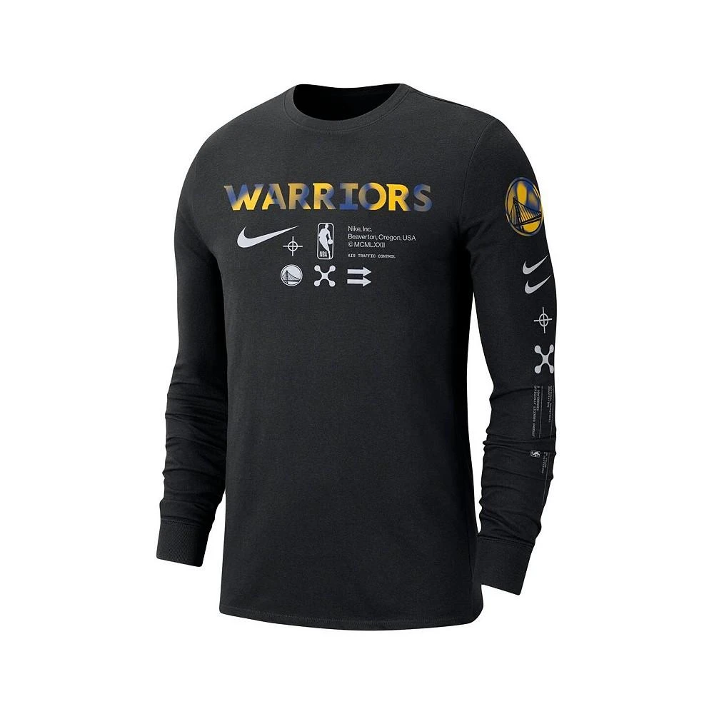 商品NIKE|Men's Black Golden State Warriors Essential Air Traffic Control Long Sleeve T-shirt,价格¥232,第3张图片详细描述