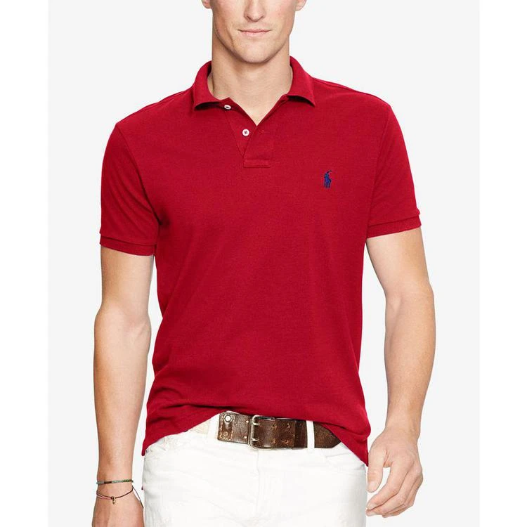 Men's Slim-Fit Cotton Mesh Polo Shirt 商品