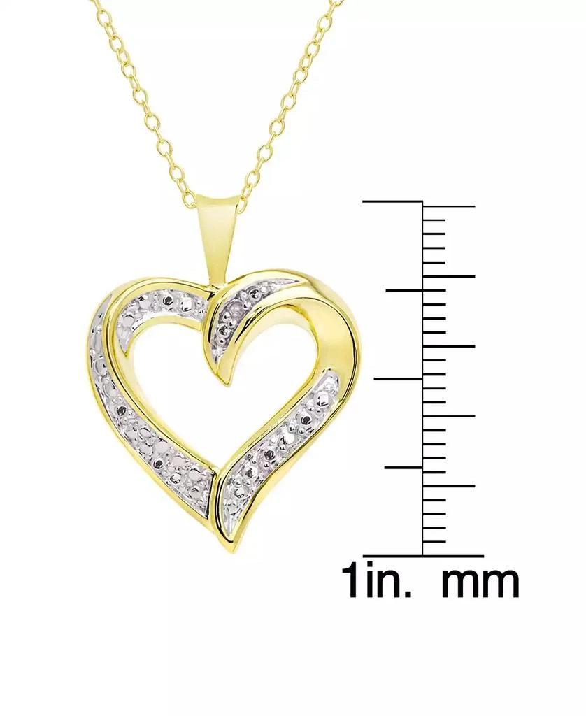 商品Macy's|Diamond Accent Gold-plated Open Heart Pendant Necklace,价格¥252,第3张图片详细描述