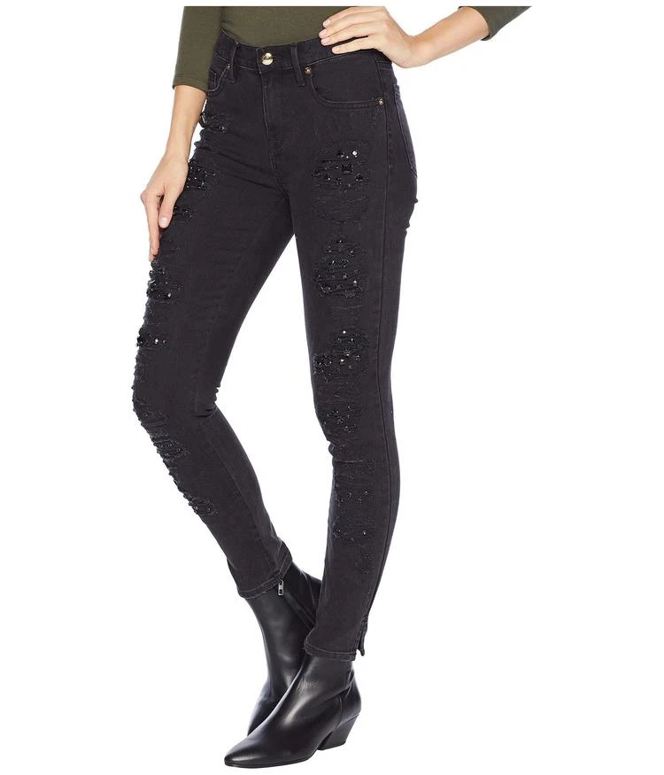 商品Juicy Couture|Denim Rip Repair Stone Embellished Skinny Jeans,价格¥383,第2张图片详细描述