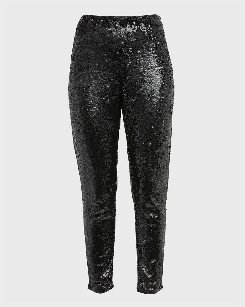 Sequins Embroidered Skinny-Leg Ankle Pants商品第2张图片规格展示