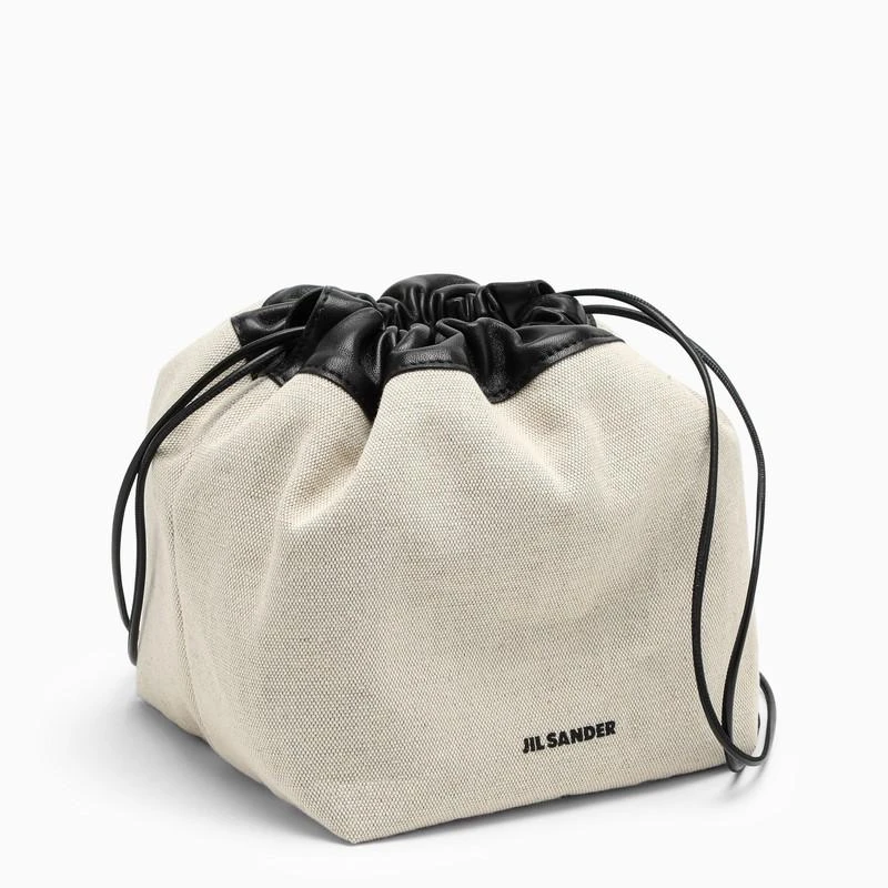 商品Jil Sander|Natural canvas and leather bucket bag,价格¥4438,第3张图片详细描述