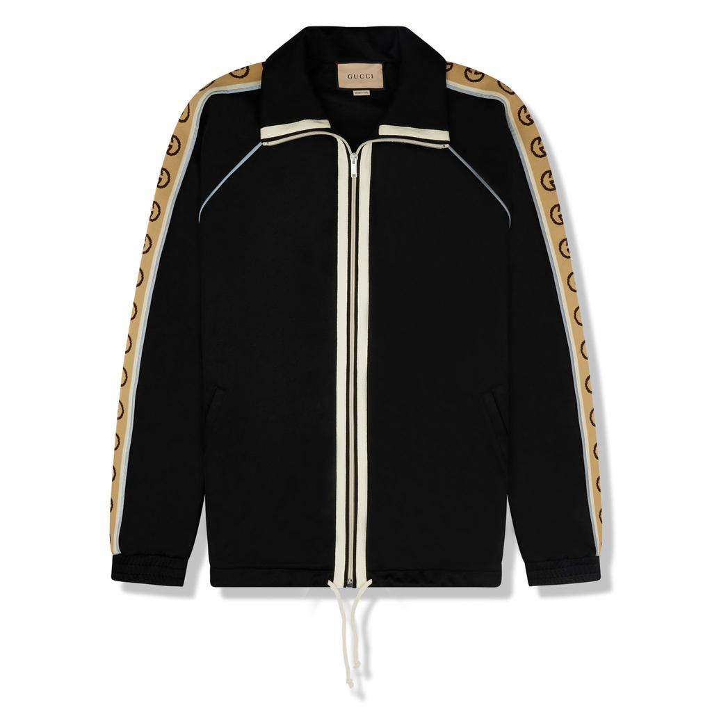 商品Gucci|Gucci GG Ribbon Black Track Jacket,价格¥9973,第1张图片