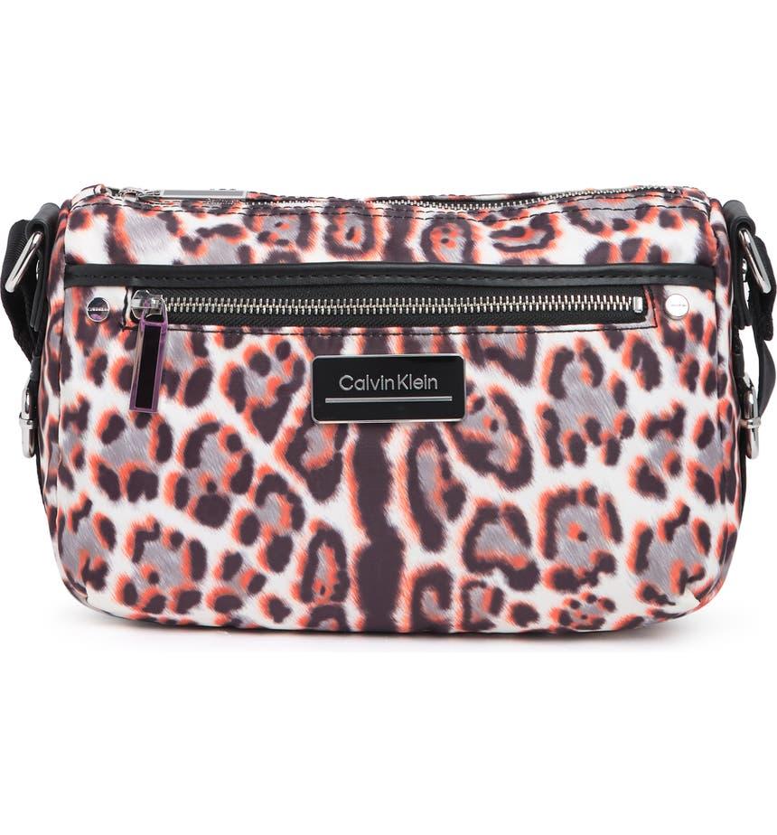 Sussex Leopard Print Nylon Crossbody Bag商品第1张图片规格展示