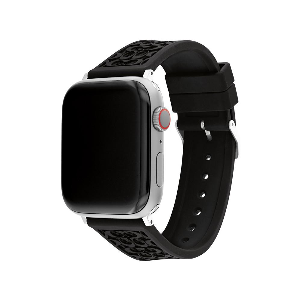 Black Silicone Strap 42/44/45mm Apple Watch Band商品第3张图片规格展示