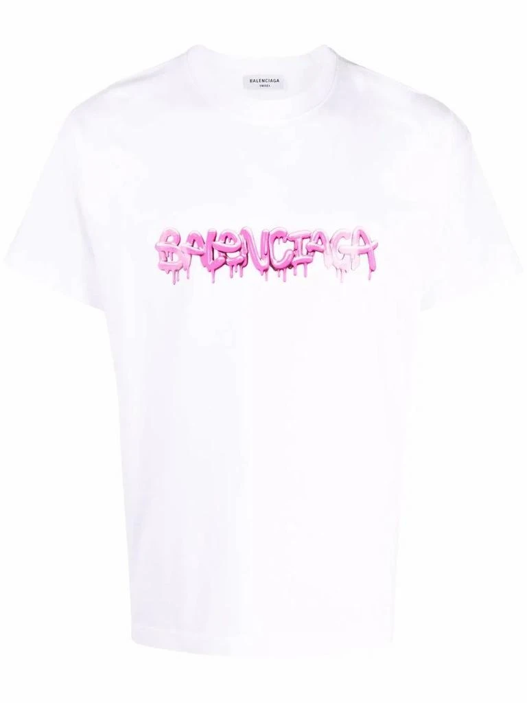 商品Balenciaga|Balenciaga women's white cotton t shirt,价格¥3407,第1张图片