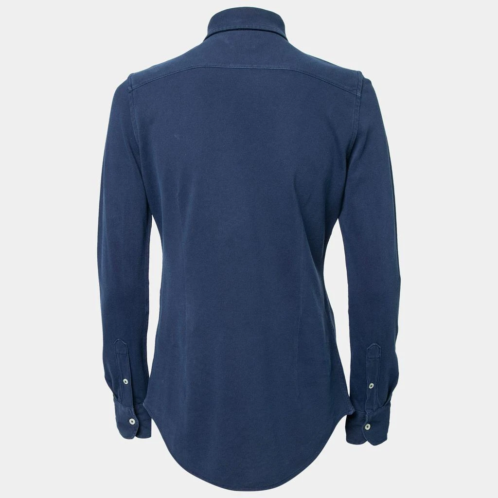 商品[二手商品] Ralph Lauren|Ralph Lauren Navy Blue Knit Oxford Long Sleeve Polo Shirt S,价格¥810,第2张图片详细描述