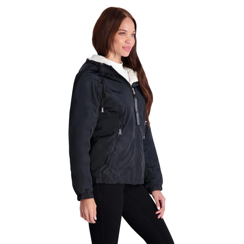 商品Bebe|Womens Faux Fur Lined Lightweight Puffer Jacket,价格¥448,第2张图片详细描述