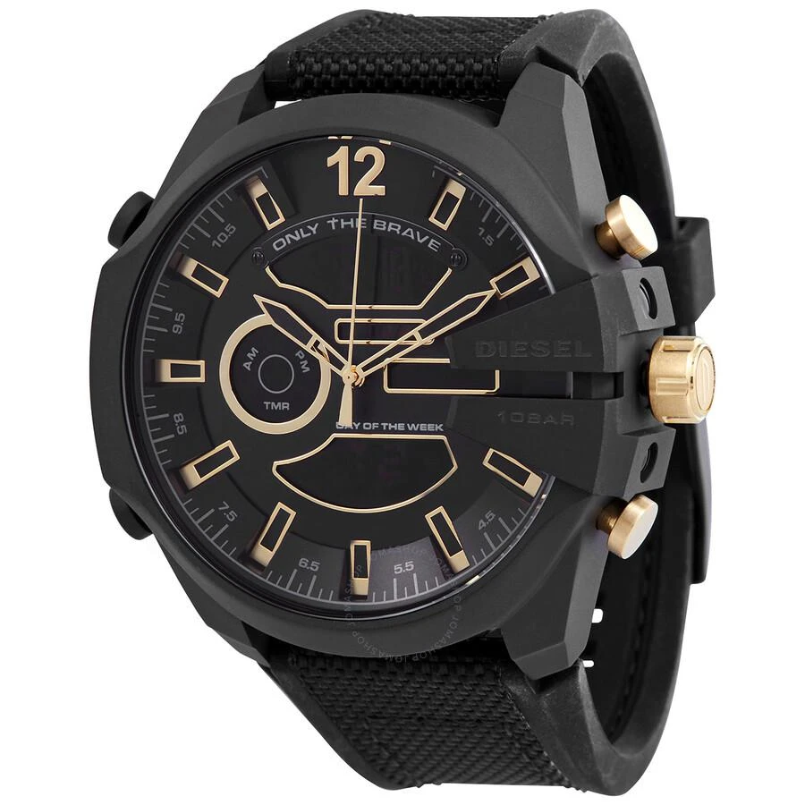 商品Diesel|Diesel Mega Chief Alarm Chronograph Quartz Analog-Digital Black Dial Men's Watch DZ4552,价格¥1052,第1张图片