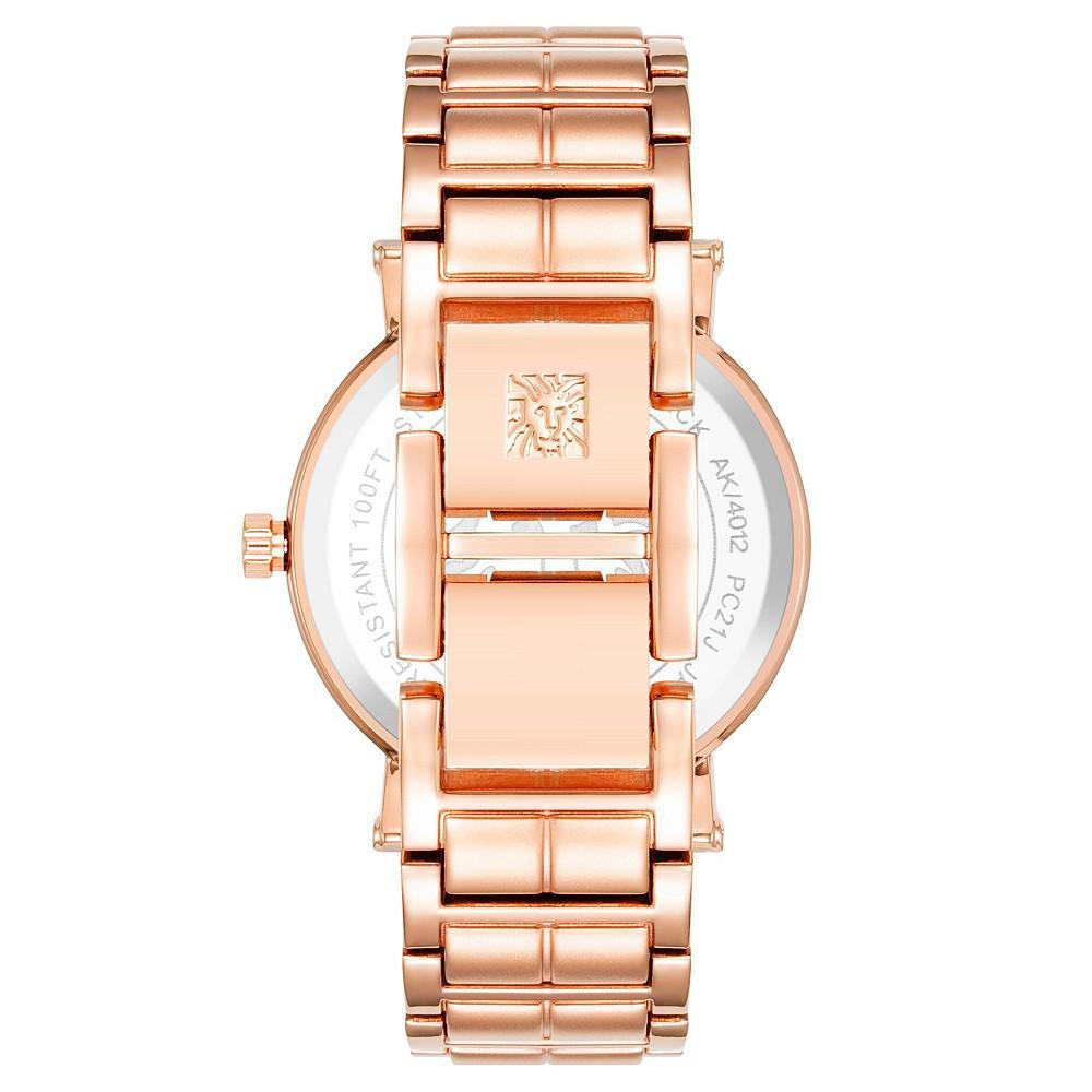 商品Anne Klein|Women's Three-Hand Quartz Round Rose Gold-Tone Alloy Bracelet Watch, 36mm,价格¥374,第5张图片详细描述