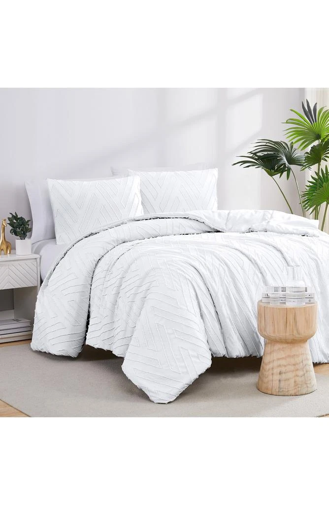 商品SOUTHSHORE FINE LINENS|Chevron Jacquard Comforter Set,价格¥693,第1张图片