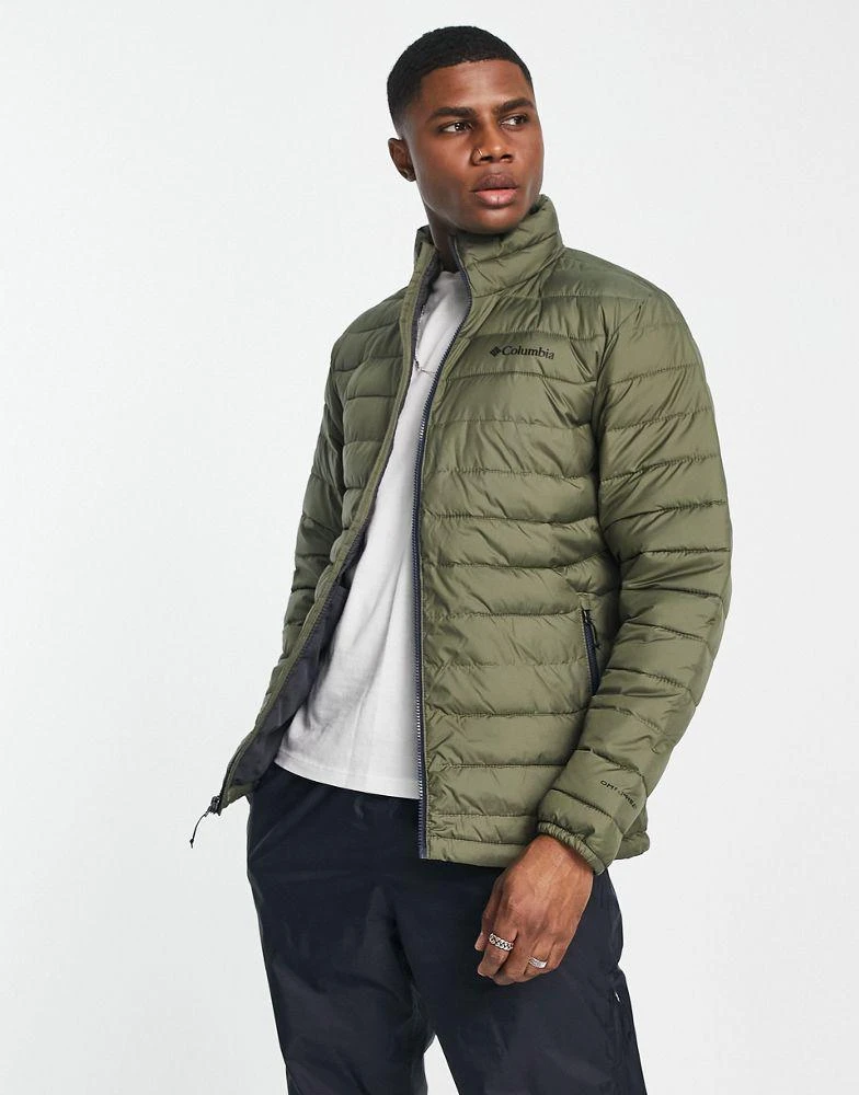 商品Columbia|Columbia Powder Lite puffer jacket in khaki Exclusive at ASOS,价格¥490,第1张图片