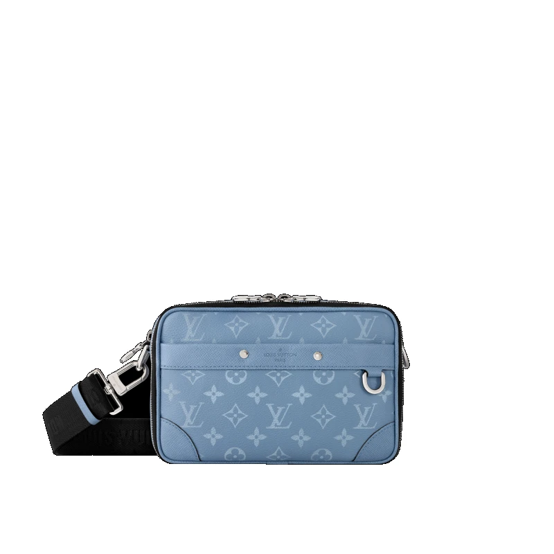 LV/路易威登 男士蓝色帆布/牛皮邮差包 商品