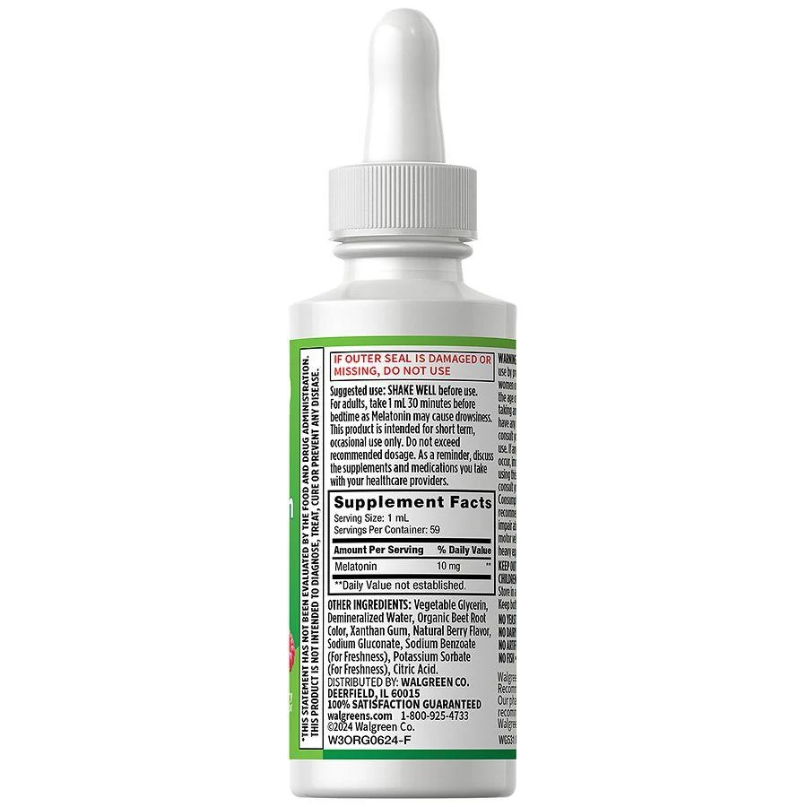 商品Walgreens|Liquid Melatonin Berry,价格¥96,第4张图片详细描述