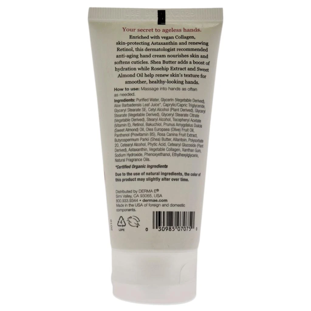 商品Derma-E|Derma-E Anti-Aging Shea Hand and Cuticle Cream - Rosehip and Almond For Unisex 2 oz Cream,价格¥83,第1张图片