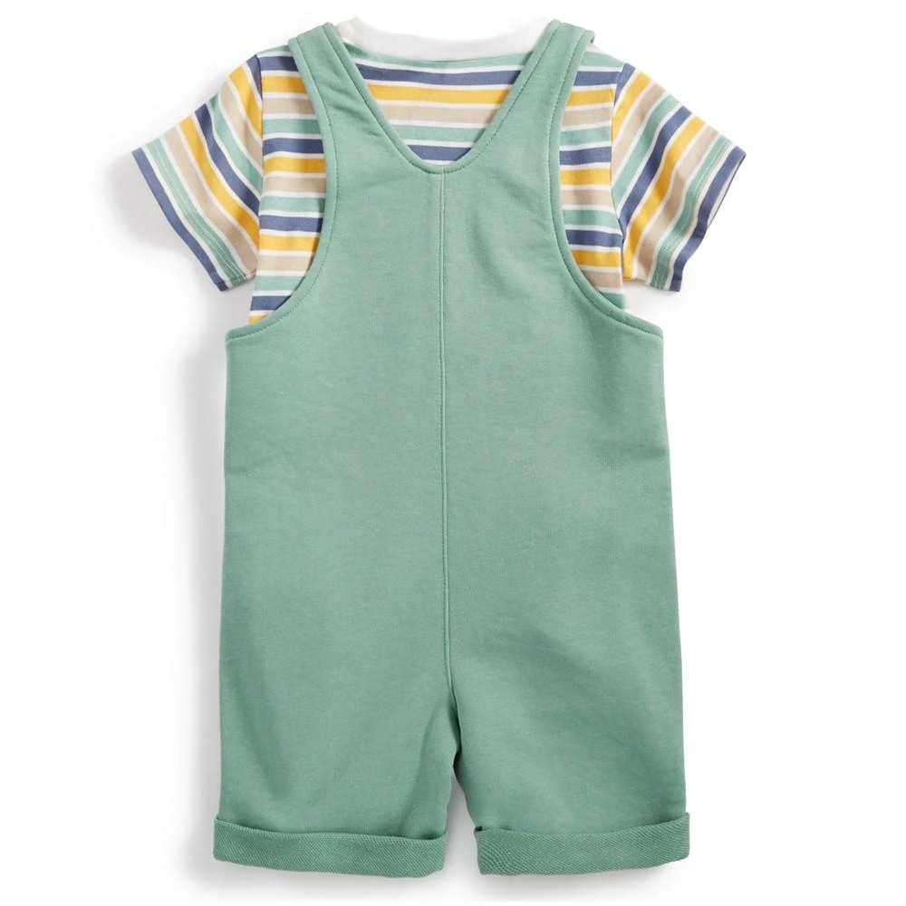 商品First Impressions|Baby Boys Peter Stripe Shirt and Shortall, 2 Piece Set, Created for Macy's,价格¥123,第2张图片详细描述