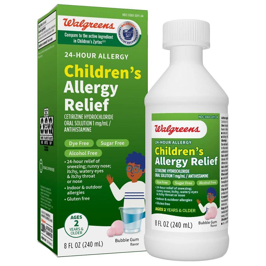 商品Walgreens|Children's Allergy Relief Bubble Gum,价格¥143,第2张图片详细描述