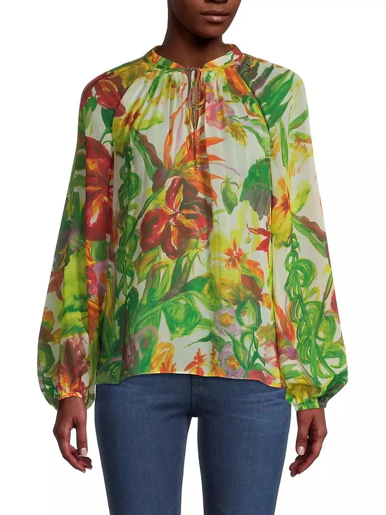 商品UNGARO|Augusta Printed Chiffon Blouse,价格¥1385,第3张图片详细描述