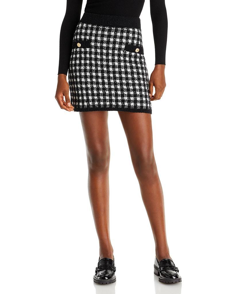 商品AQUA|Checkered Knit Mini Skirt - 100% Exclusive,价格¥488,第1张图片