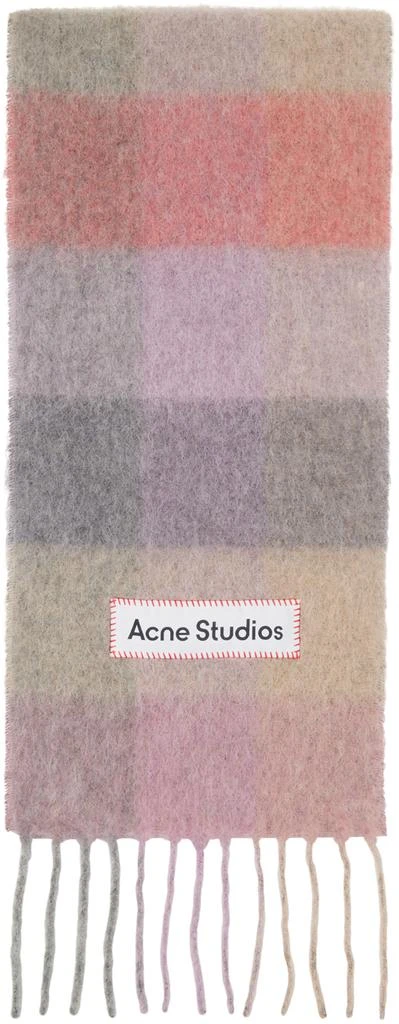 商品Acne Studios|Pink Check Scarf,价格¥2386,第1张图片