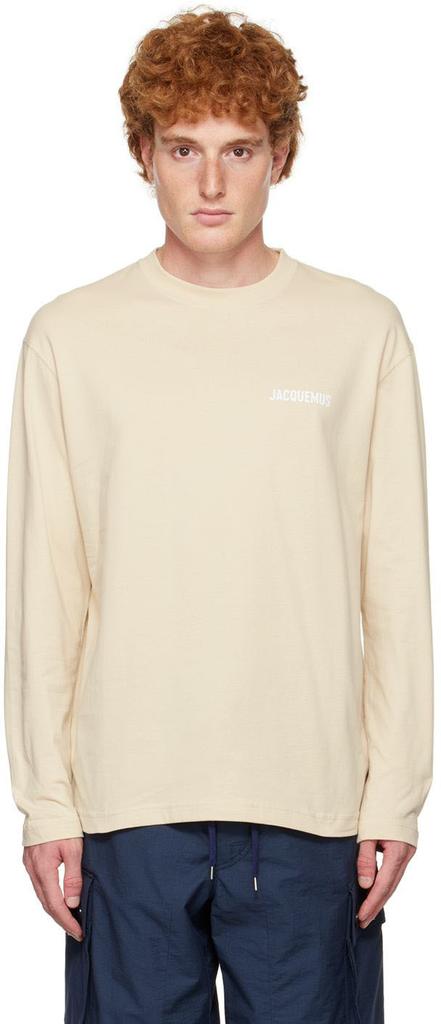 Beige 'Le T-Shirt Manches Longues' Long Sleeve T-Shirt商品第1张图片规格展示