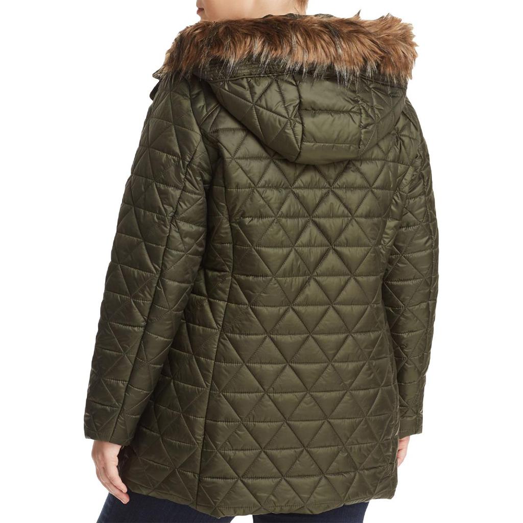 Marc New York by Andrew Marc Womens Plus Cypress Faux Fur Winter Puffer Coat商品第4张图片规格展示