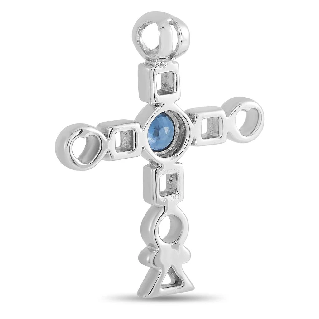 商品[二手商品] Chanel|Chanel 18K White Gold Sapphire Cross Pendant,价格¥14460,第2张图片详细描述