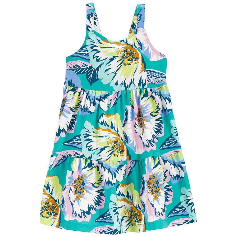 Toddler Girls Tropical Jersey Dress商品第1张图片规格展示