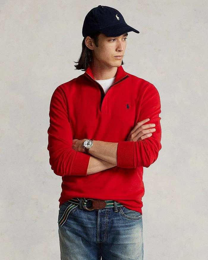 商品Ralph Lauren|男士 奢华平纹针织 半拉链套头衫,价格¥532,第4张图片详细描述
