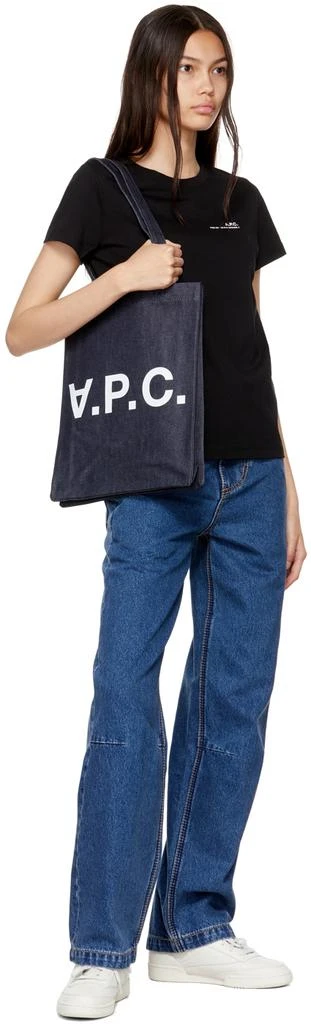 商品A.P.C.|Navy Denim Laure Tote,价格¥501,第4张图片详细描述