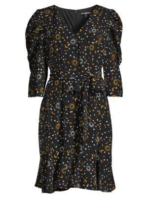 商品Karl Lagerfeld Paris|Belted Puff-Sleeve Dress,价格¥335,第5张图片详细描述
